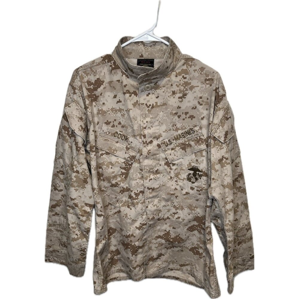 USGI USMC Marines Desert Marpat Combat Uniform Coat MCCUU Medium Jacket Cook